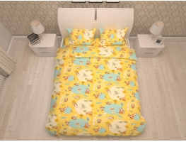 Bērnu gultas veļa  "Little Tiger Yellow"